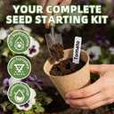 CLEANGOR 70Pcs Biodegradable 4” Peat Pots with 70Pcs Plant Labels, Biodegradable Seed Starter Pots with Drainage Holes, Nursery Pots for Seedlings, Herbs, Vegetables, Flowers, Gardening Kit