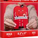 Thick Double Sides Thick Glossy Photo Paper 80LB 8.5x11 inches Heavyweight Cardstock Printer Paper 300gsm 100Sheets,Compatible Inkjet Printer and Dye Ink