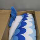 Happy Nappers Pillow & Sleepy Sack- Comfy, Cozy, Compact, Super Soft, Warm, All Season, Sleeping Bag with Pillow- Blue Shark (Medium- 54 x 20)