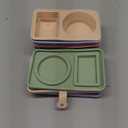 4 PCS snack containers,Reusable snack container with lids,Silicone snack pack containers,Double compartment snack containers,Snack containers for adults for kids