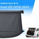 Cargo Trunk Cover Compatible with Audi Q5 2018-2024 Retractable Luggage Security Rear Shade Cover Waterproof Anti-UV Privacy Protection