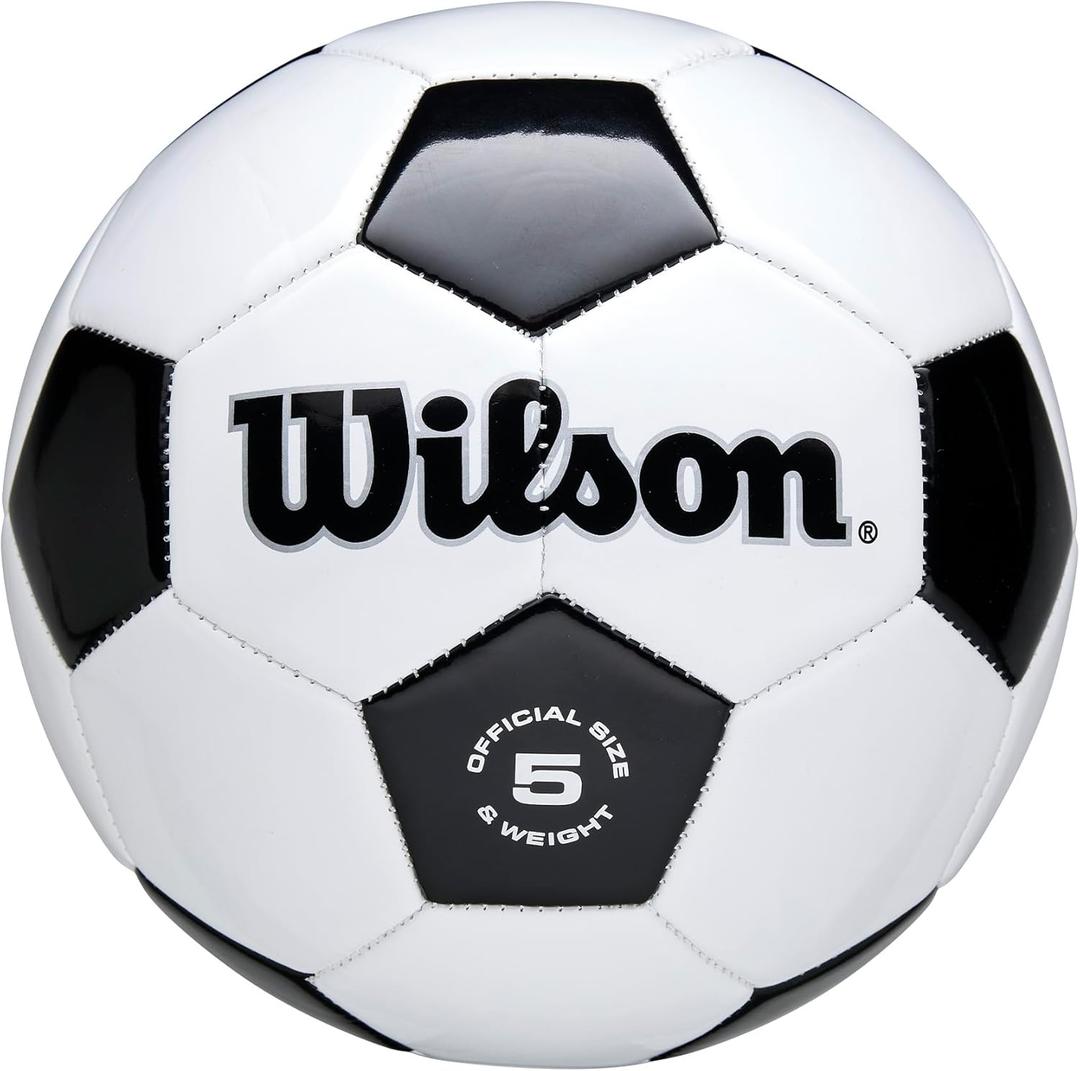 Wilson Traditional Soccer Balls (Size 5, Black/White)