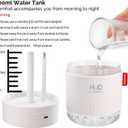 Portable Mini Humidifier, 500ml Small Cool Mist Humidifier, USB Personal Desktop Humidifiers for Baby Bedroom Travel Office Home, Auto Shut-Off, 2 Mist Modes, Super Quiet, White