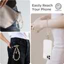 POSADINA Phone Charm for Women, Anti-Theft Phone Wrist Strap Hands-Free & Beaded Chain, Detachable Cell Phone Lanyard with Tether Tab