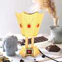 TEHAUX Electric Incense Burner Plug-in Arabian Bakhoor Burner for Home and Office Metal Electric Incense Holder for Middle Eastern Fragrance Desktop Censer for Yoga Spa Decor 4.48 Inch (Golden Us)