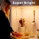 Under Cabinet Lighting Plug in 24in 1Pack AC120V 3CCT 3000/4000/5000K, Super Bright,Linkable Under Counter Lights for Kitchen, Ultra Slim LED Cabinet Light,ETL White