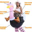 Inflatable Ostrich Costume, Funny Riding Ostrich Costume Suit, Blow Up Costumes for Halloween, Christmas, Cosplay