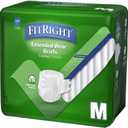 Medline Extended Wear Overnight Adult Briefs with Tabs, Maximum Absorbency Adult Diapers, Medium (60 Count)