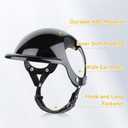Namsan Large Dog Helmet, Dog Helmets for Large Dogs, Doggie Motorcycle Helmets with Ear Holes, Outdoor Doggy Bike Helmet for Head Protection, Adjustable, Black L