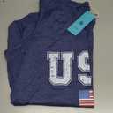 Flafens 4th of July Tank Tops for Women - Patriotic USA Flag Plus Size V-Neck Tank Independence Day Womens 4th of July Tops, 2X-Large