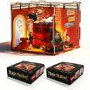 Sosuy Magic Train Station Book Nook Kit: Acrylic Train 3D Puzzle Model with Lights, Magical Platform Scene Wizard, Xmas Gifts Toy for Boys Girls Kids Teens Adults, Desk Room Decor Home Decoration 8+