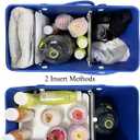 2Pcs Divider Tray & 3Pcs Hooks Compatible with Bogg Bag Accessories Inserts,Adjustable Divider Tray for Divide Space Storage,Insert Charms Key Cup Holder Connector, White