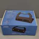 AFMAT 3 Hole Punch Heavy Duty, 9/32" Holes, 50-Sheet Hole Puncher 3 Ring, 50% Reduced Effort, Adjustable Two & Three Hole Punch, Metal Paper Puncher w/Large Chip Tray, Metal Paper Guide, Black, HP18