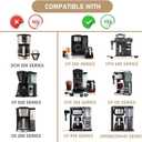 12-Cups Coffee Maker Carafe Replacement Pot Compatible with Ninja Coffee Maker CFP101 CFP201 CFP301 CFN601 CM401 CFP200 CFP250A CFP300 CFP305 CFP307 CFN602 CM400 CM401 CF090 CF091 CF092
