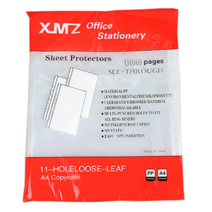 XMZ Ofice Stationery Sheet Protectors 100 Pages See-Through