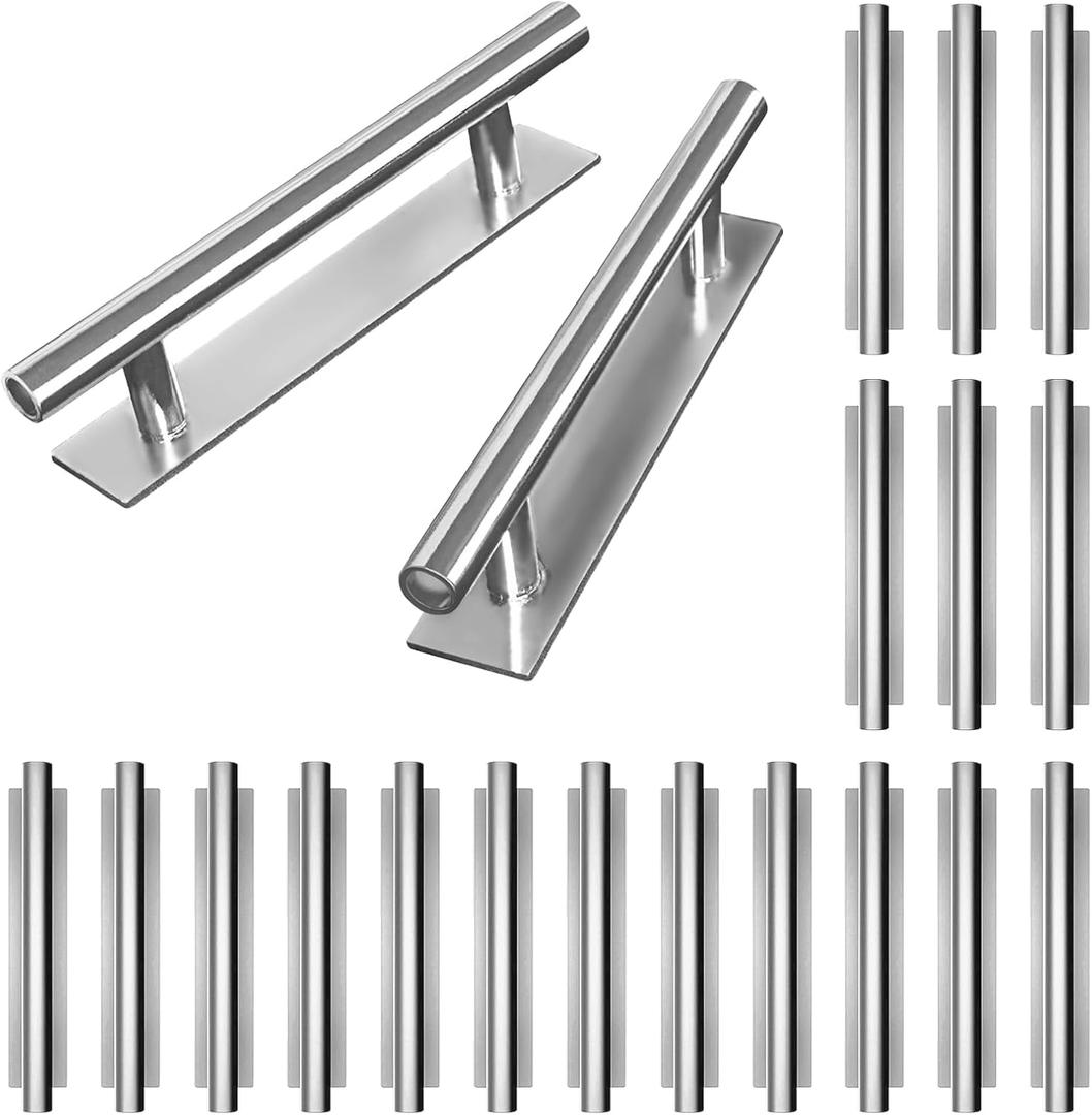kwa heri Self-Stick Push Pull Helper 20 Pack Hidden Cabinet Handle ABS Plastic Door Window Wardrobe Handle Instant Cabinet Drawer Furniture Handles