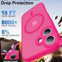 Faiono Magnetic for iPhone 17 Case [Full Camera Protection][Military-Grade Protection][Compatible with MagSafe] Shockproof Protective Slim Phone Case for iPhone 17, Hot Pink