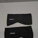 Winter Ear Warmer Headband for Women and Men - Fleece Stretchy Thermal Ear Muffs for Running Hiking Ski Cycling Jogging (Black+Dark Grey)