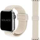 Solace Bands Imperium Adapt Wide Adjustable Nylon Braided Watch Band - Compatible with All Apple Watches - Solace Apple Watch Bands for Women & Men - Smart Watches Band Series 11-1, Ultra, SE, 38/40/41/42MM, Sand