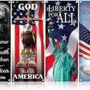 FuWeave 4 Pcs Church Banners with Scripture for Sanctuary Wall, Christian Praise Worship Bible Signs for Religious Festivals, Church Event, Communal Prayers, Back to School(Independence Day)