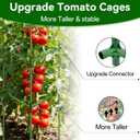 Halatool 72 Inch Extra Tall Tomato Cages for Garden, 2 Pack Heavy Duty Metal Plant Support Stakes for Climbing Plants, Adjustable Large Trellis for Outdoor Raised Garden Bed Vegetables Flowers Fruits