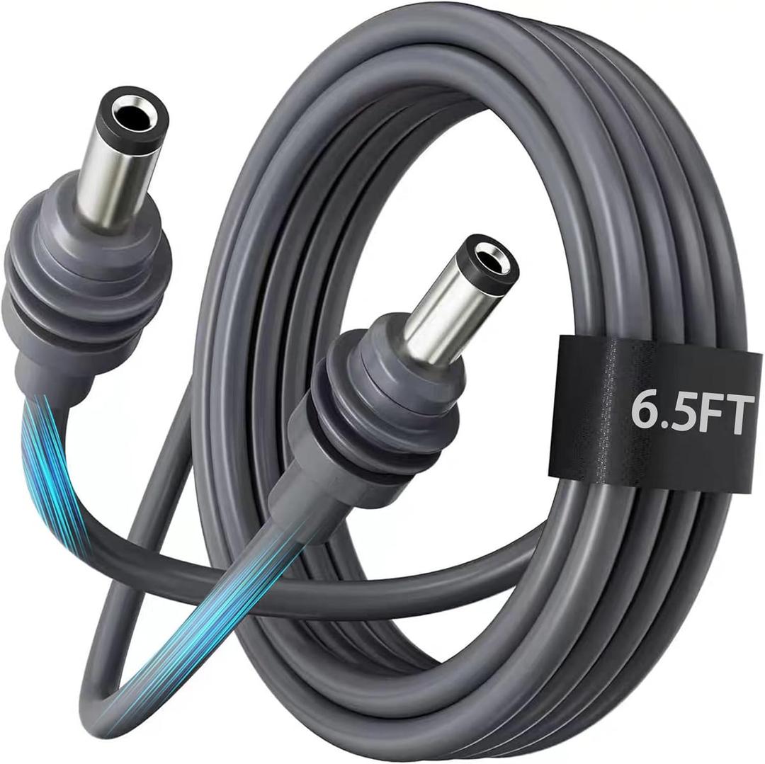 for Starlink Mini Cable 6.5FT - Premium Waterproof Replacement DC Power Cable for Starlink Mini with Barrel Jack, Outdoor-Grade Gray (2M/6.5FT)