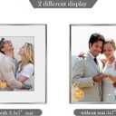 DECANIT 5x7 Picture Frame Metal,Thin Profile Photo Frame 5 by 7 Inch, Display for Wall Mounting or Tabletop Pack of 2, Silver