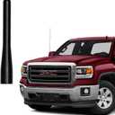 GM Truck Short Antenna, Compatible with 1999-2025 Chevy Silverado/GMC Sierra 1500 2500 3500 Truck Pickup Direct Replacement Antenna Rod, Matte Black 3.6 Inch 6061 Aluminum, Car Wash Safe Proof