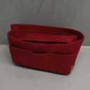 ZTUJO Purse Organizer Insert, Felt Bag Organizer For Handbag Purse Organizer,13 Colors, 6 Size (Small, WineRed)