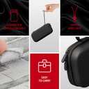 AriKroii Carrying Case for Nintendo Switch 2, Portable Hard Shell Pouch Carrying Travel Game Bag for Switch 2, Holds 10 Game Cartridges, Lightweight and Large Capacity, 7.9 inch, Black