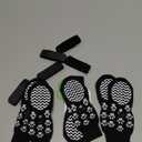 EXPAWLORER 6Pcs Anti Slip Dog Socks to Prevent Licking Paws, Dog Shoes for Winter, Double Sides Dog Boots & Paw Protectors Booties for Hardwood Floors with Grippers Senior Dogs (S, Black)