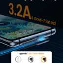 MRGLAS 3.2A USB C Charger Cable, [2-Pack,6.6FT] USB A to USB C Right Angle Cable Gold-Plated Type C Charger Fast Charging Durable Braided Cord for iPhone 17 16 15 Samsung S10 S9 Note 10 S21 LG-Black