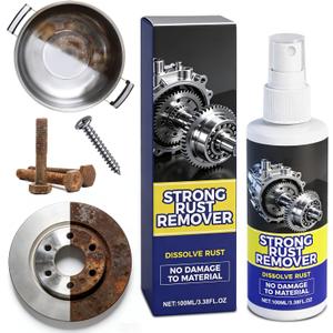 Heavy Duty Rust Remover Spray for Metal - Multipurpose Rust Stain Cleaner for Vehicles, Tools, and Chains - Effective Iron Out Rust Treatment