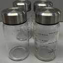 SIEROZUR Glass Juice Bottles 12oz- 4 Pack Wide Mouth Glass Bottles with Lids for Juicing Smoothies, Infused Water, Beverage Storage - BPA Free, Leakproof, Reusable, Borosilicate