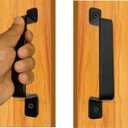 Premium Barn Door Handles Black,7.4 inch,2 Packs,Heavy Duty Rustic Metal Pulls for Sliding, Garage,Shed, Gate, Closet, Drawer, Indoor/Outdoor