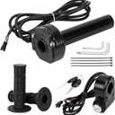 Q20 Full Twist Throttle with Rolling Bearing, Ebike Throttle Grip Cable Kit Compatible with Q20 Electric Dirt Bike, Standard