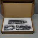 Creative Scents Black Marble Look Vase Set - Vases Home Decor, Premium Quality for Holding Pampas Grass, Dried/Fresh Flowers, Vases for Decor - Kitchen, Bedroom, Office, Living Room, or Shelf Decor