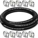 Fuel Line 5/16 Inch ID, Fuel Hose 10FT, J30R7 Fuel Line Hose NBR with 10 Clamps.