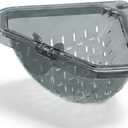 Magnetic Drainage & Filter Basket with Enhanced Durability, Triangular Sink Strainer with Twist-Open Bottom, Heavy-Duty Kitchen Sink Corner Rack for Draining & Storage, Punch-Free Installation