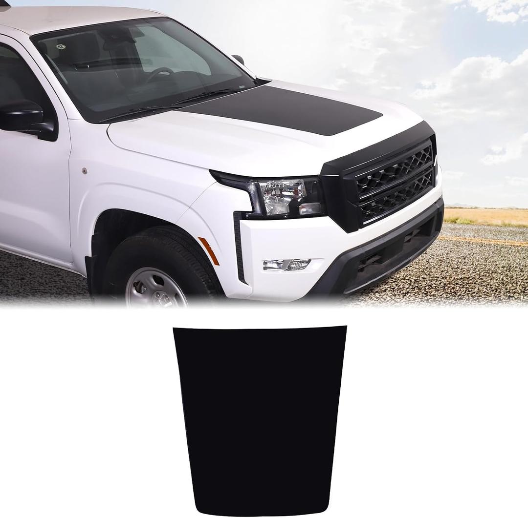 Aunginsy Car Front Hood Panel Decal Sticker Compatible with Nissan Frontier 2022-2025 Front Hood Engine Panel Precut Vinyl Decal Black Graphic Film Trim Modelling Decorative PVC Exterior Accessories