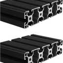 40160 Aluminum Extrusion T Slot 1000mm Long Black 1 Pack, Extruded Aluminum Profile 40 Series European Standard Anodized Linear Rail for 3D Printer Parts and CNC DIY 40 x 160 39.37" 1Pcs (Kwweeoo)