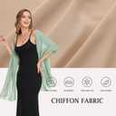 Shawls and Wraps for Evening Dresses Sheer Chiffon Women Elegant Soft Silky Wraps Wedding Bridal Scarf (Green)