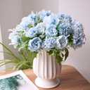 ASTRYAS Artificial Flowers, 4Pcs Blue Artificial Peonies Fake Peony Silk Hydrangeas for Decoration Faux Flower Arrangements for Home Decor Wedding Party (Light Blue)