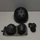 Adjustable Helmet for Ages 5-16 Kids Toddler Boys Girls Youth,Protective Gear with Elbow Knee Wrist Pads for Multi-Sports Skateboarding Bike Riding Scooter Inline skatings Longboard Roller Skate (black set)