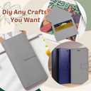 2 x CALFOVERA 54 x 12 Inch PU Leather Upholstery Fabric 0.6mm Thick Soft Gray Microfiber Leather Sheet Big Lychee Grain Waterproof Synthetic Vinyl Roll for DIY Sewings Sofa Handbag Hair Bows Decorations