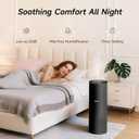 Afloia Humidifier and Air Purifier in One, Air Purifier and Evaporative Humidifier Combo for Home, 24dB Quiet Air Cleaner Remove Pets Dust Dander Hair Allergy Pollen Smoke Smell for Room, Black
