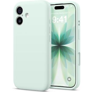 AOTESIER Compatible with iPhone 17 Case, Silicone Upgrade [Full Camera Protection][Integrated Camera Control Button] Shockproof Protective 17 Phone Case with Anti-Scratch Lining, Mint Green (for iPhone 17 (6.3''))