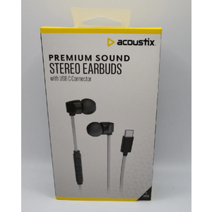 Acoustix Premium Sound Stereo Earbuds With Lightning USB C Connector