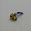 QWORK Series 3-Way (L-Port) Ball Valve, Lever Handle, BSPP Female (3/4'') Made of Forged Brass 1 Pack (DN20)