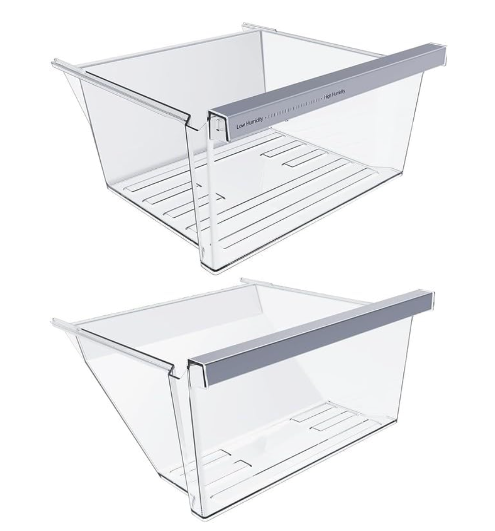 2 PACK W11162443 Refrigerator Crisper Drawer Fit Whirlpool WRS325SDHZ New